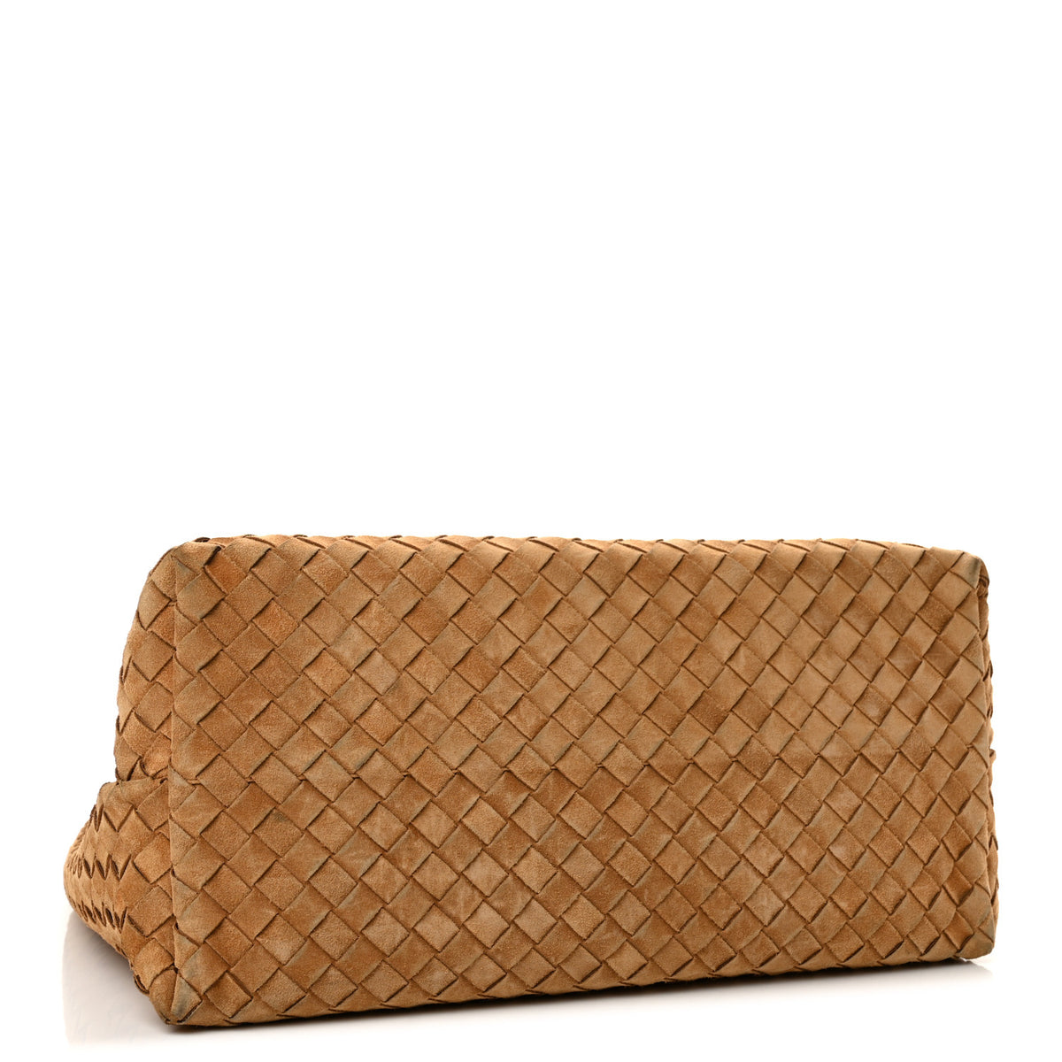 Suede Intrecciato Large Andiamo Shoulder Bag Acorn