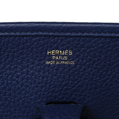 Hermes Taurillon Clemence Evelyne III PM Bleu Encre 6 of 10