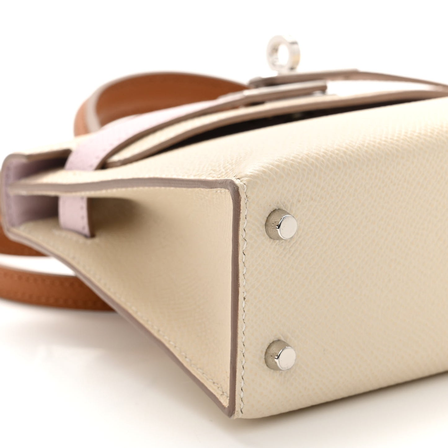 Epsom Mini Kelly Sellier 20 Craie Mauve Pale Gold