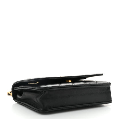 Chanel Lambskin Quilted Pick Me Up Wallet On Chain WOC Black 4 of 12