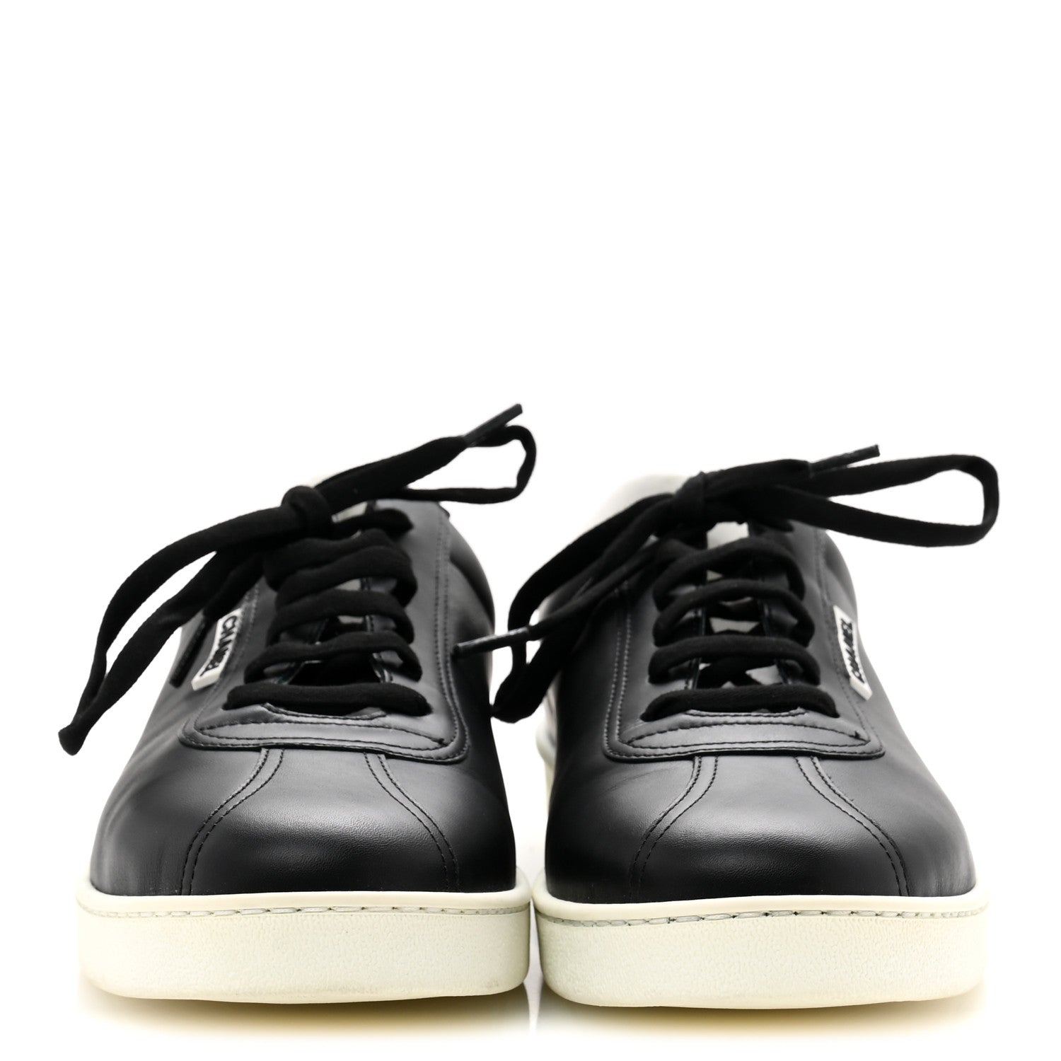 Chanel Calfskin CC Mens Sneakers 44 Black 3 of 9