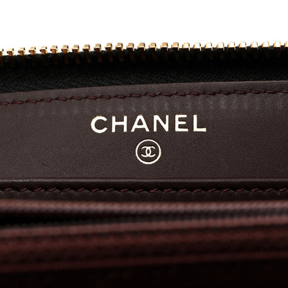 Chanel Caviar Quilted Large Gusset Zip Around Wallet Black 6 of 9