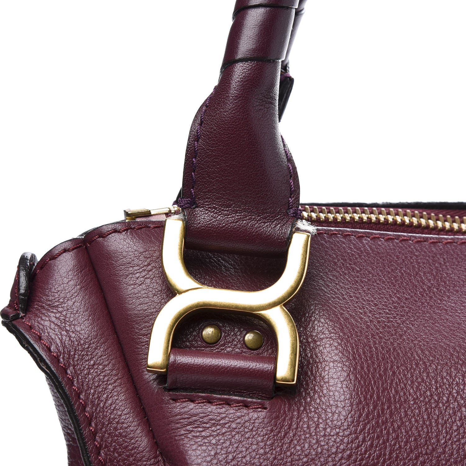 Chloe Calfskin Medium Marcie Satchel Wild Purple 10 of 11