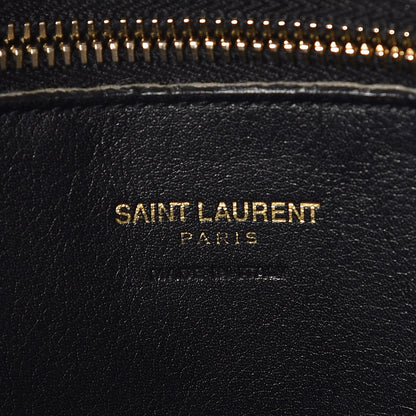 Saint Laurent Calfskin Matelasse Chevron Small Monogram Cabas Black 8 of 8