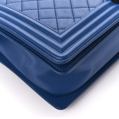 Chanel Calfskin Quilted New Medium Boy Flap Blue 9 of 12