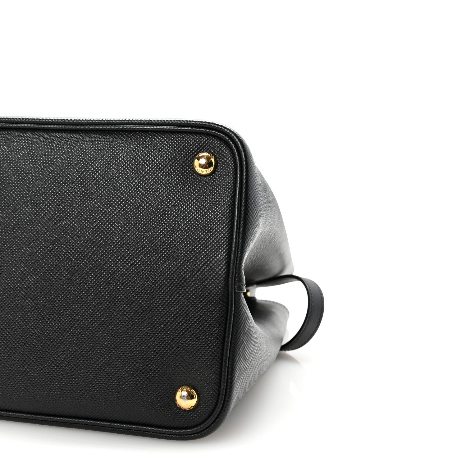 Prada Saffiano Cuir Medium Double Bag Black Fuoco 9 of 9