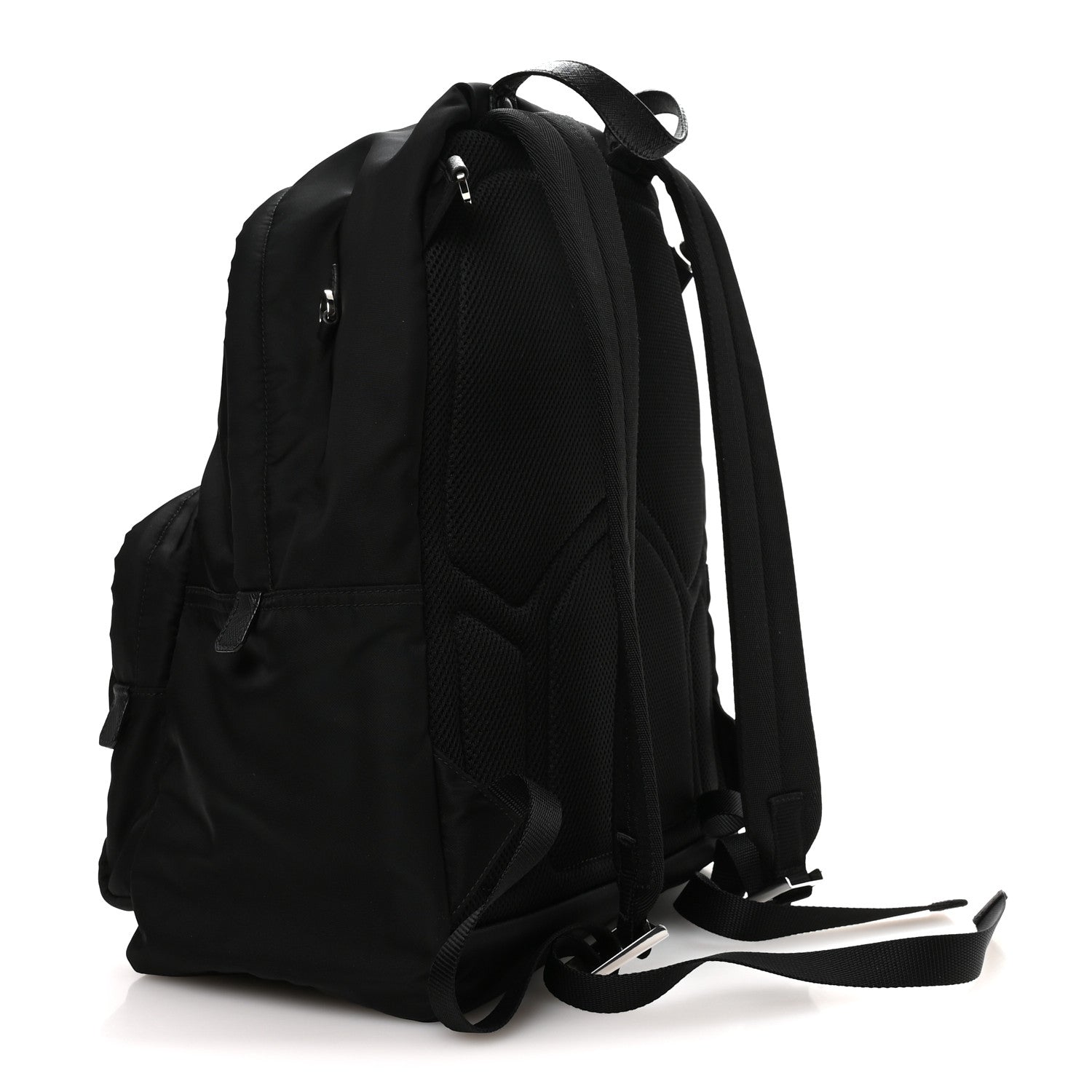 Prada Tessuto Nylon Saffiano Day Backpack Black 2 of 11