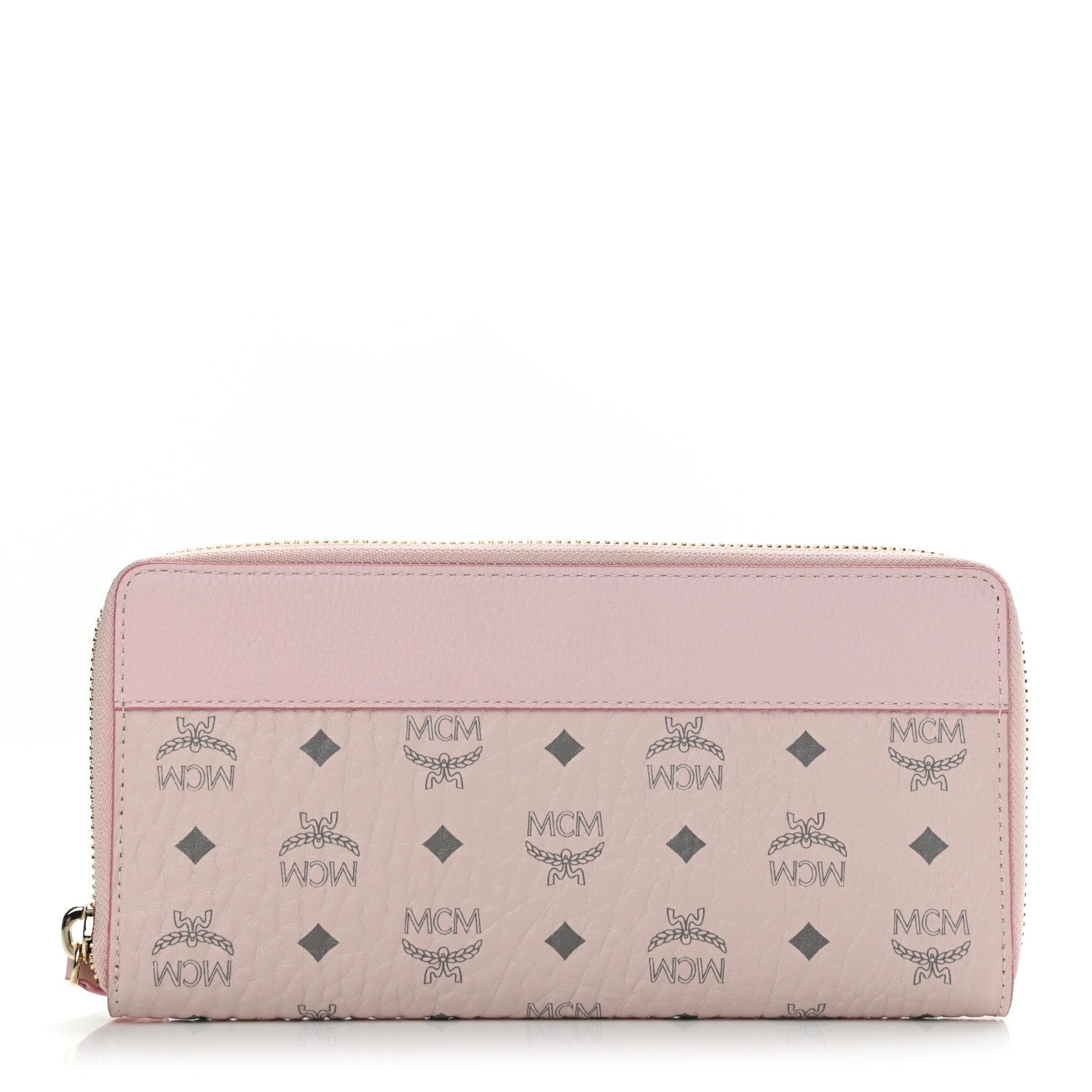 MCM Visetos Large Zip Around Wallet Pink 1 of 6