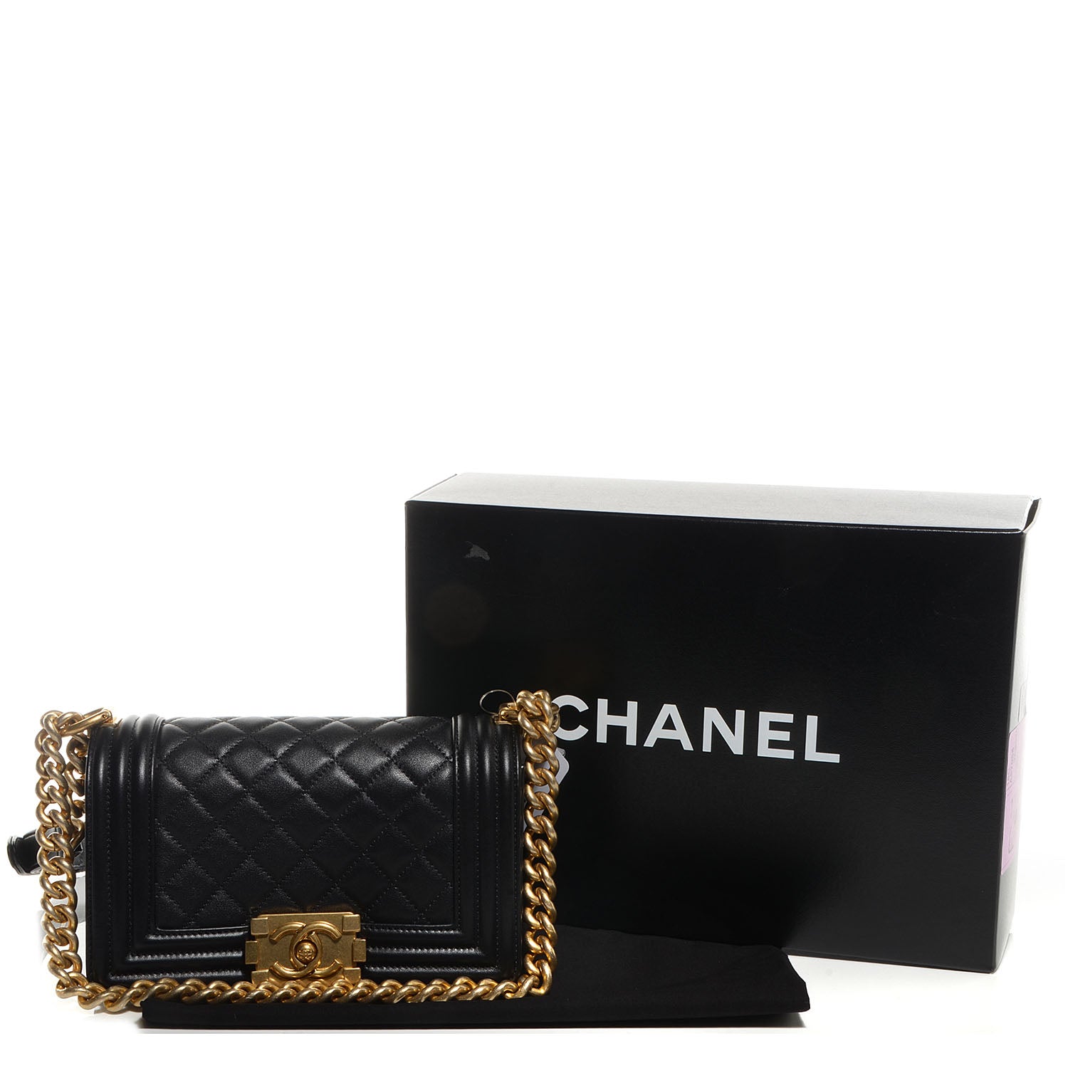 Chanel Lambskin Quilted Small Boy Flap Black 5 of 9