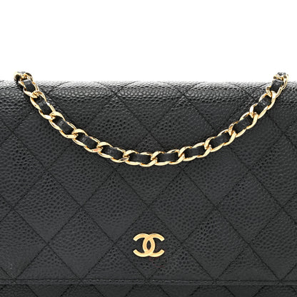 Chanel Caviar Quilted Wallet on Chain WOC Black 5 of 12