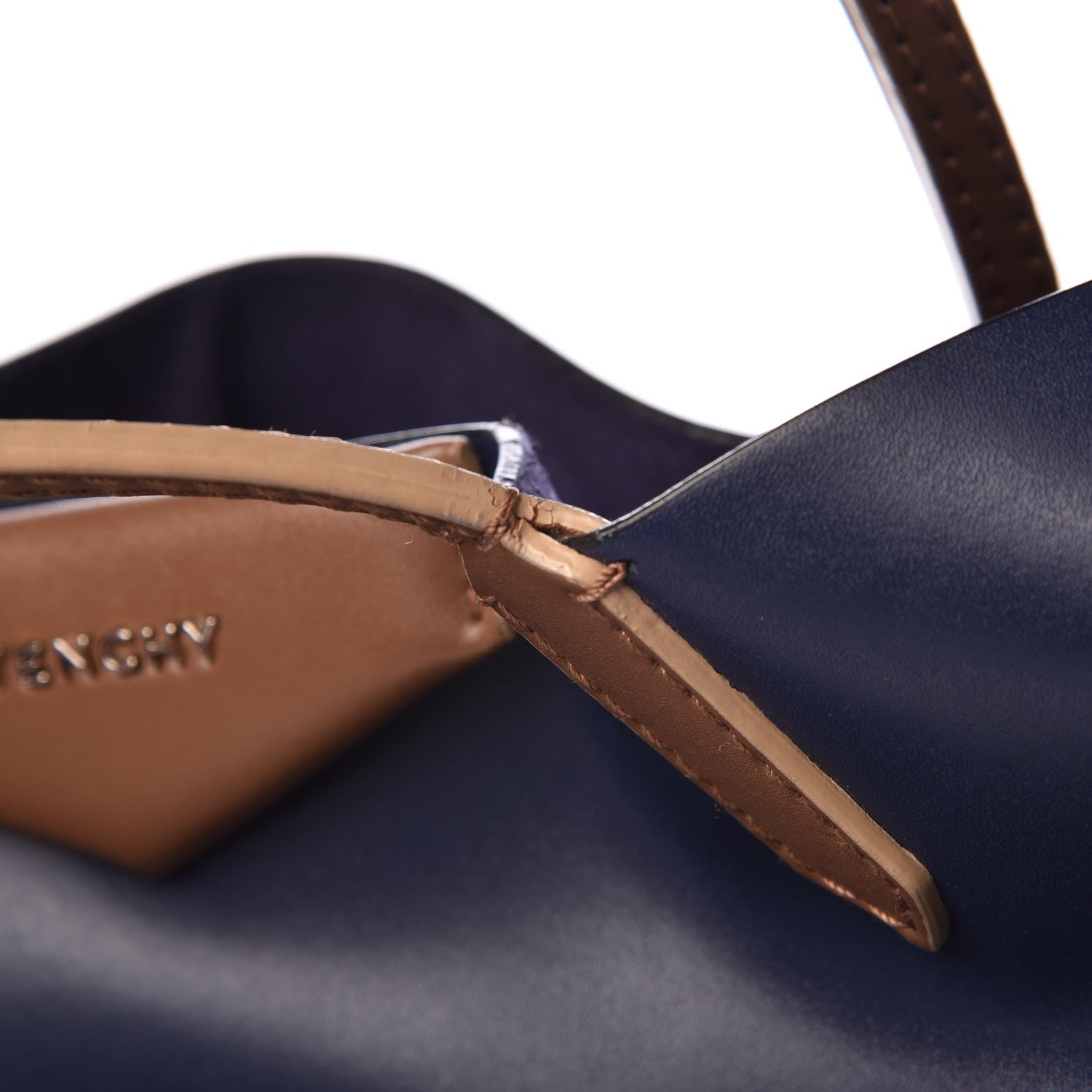 Givenchy Calfskin Large Antigona Tote Navy Beige 12 of 13