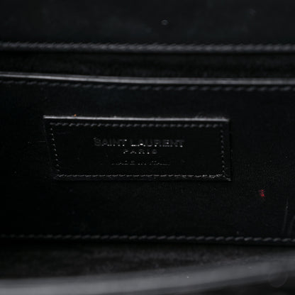 Saint Laurent Glitter Leopard Small Monogram Kate Tassel Satchel Platine Black 7 of 12