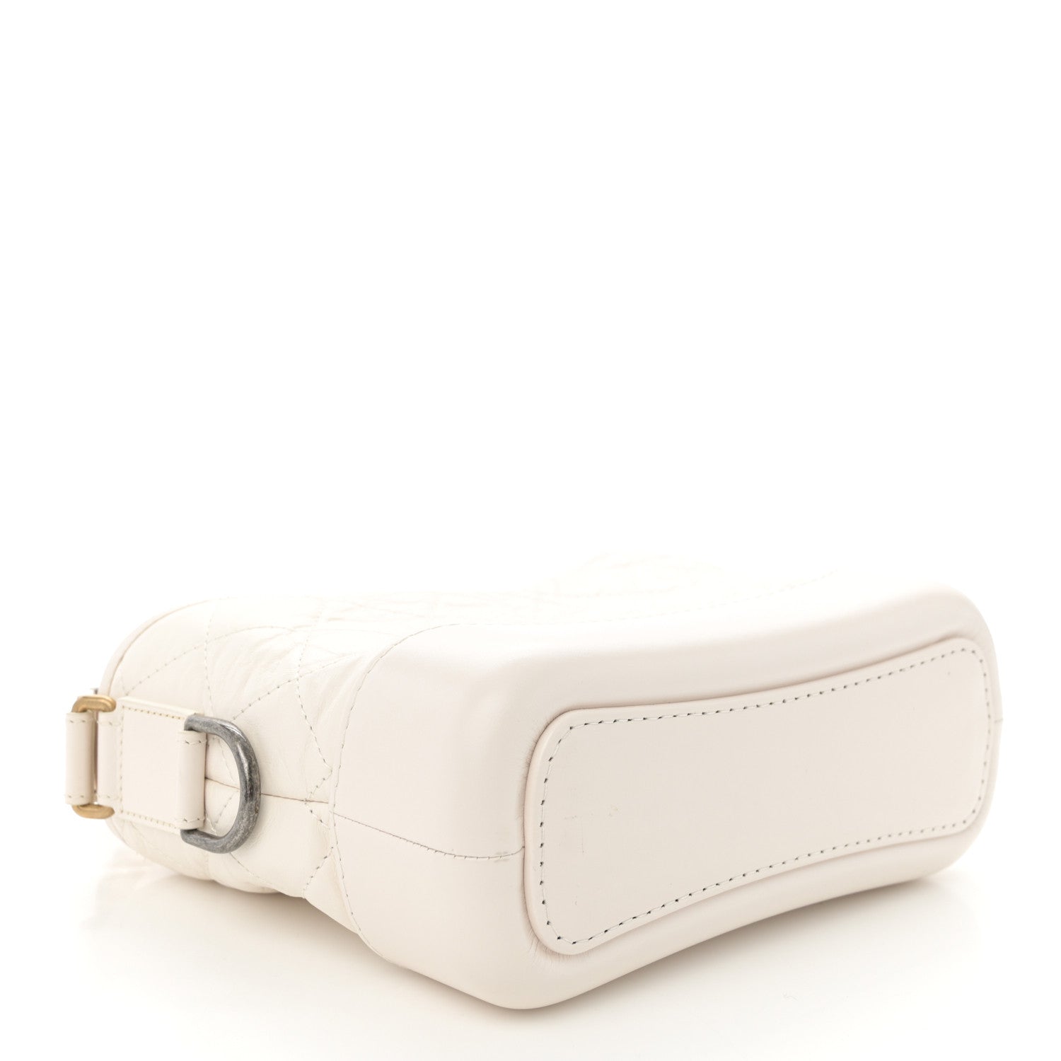 Chanel Aged Calfskin Quilted Small Gabrielle Hobo White 4 of 10