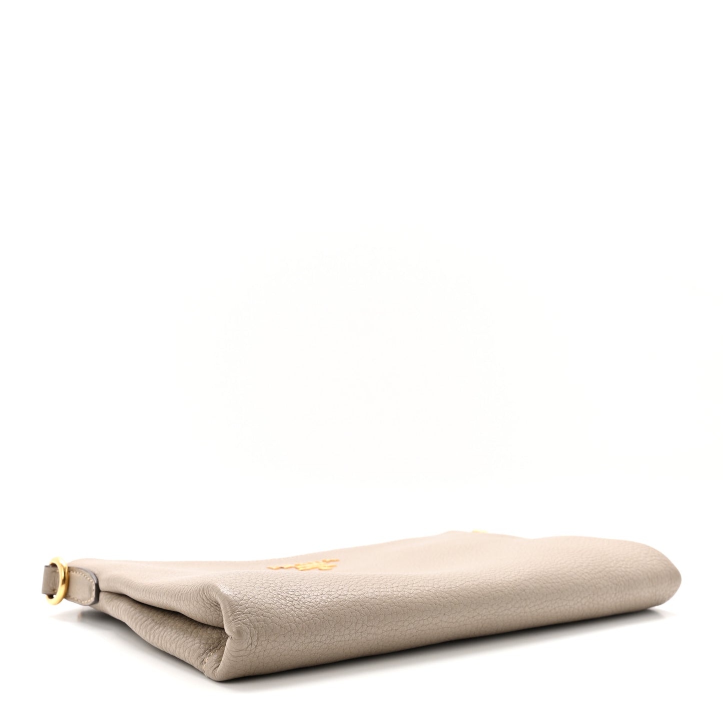 Vitello Daino Zippered Crossbody Bag Argilla