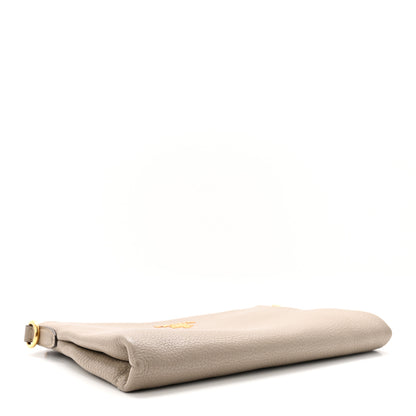 Prada Vitello Daino Zippered Crossbody Bag Argilla 4 of 9