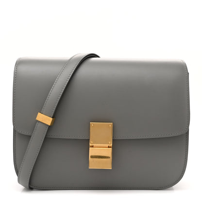 Celine Box Calfskin Medium Classic Box Flap Bag Zinc 1 of 14