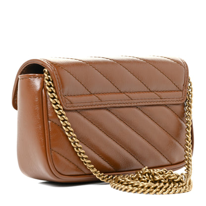 Gucci Azalea Calfskin Matelasse Diagonal Super Mini GG Marmont Shoulder Bag Cuir 3 of 13