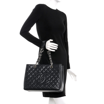 Chanel Caviar Quilted Grand Shopping Tote GST Black 2 of 9