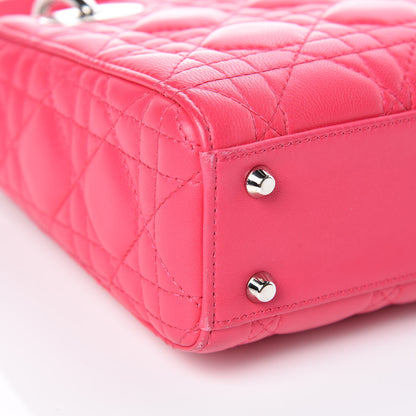 Christian Dior Lambskin Cannage Mini Lady Dior Fuchsia 5 of 12