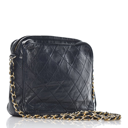 Chanel Lambskin Quilted CC Tassel Camera Case Blue 3 of 11
