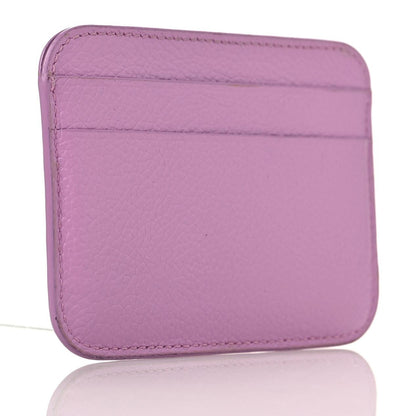 Balenciaga Grained Calfskin Logo Cash Rounded Card Holder Lilac Black 3 of 6