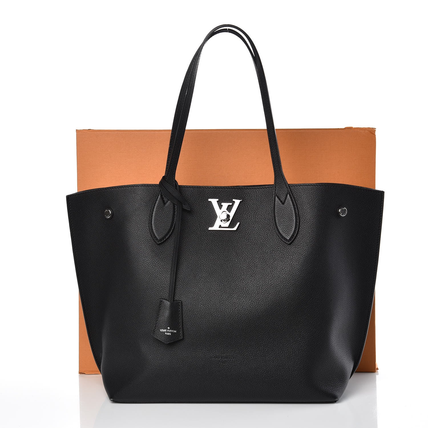 Louis Vuitton Calfskin Lockme Go Tote Black 359484 – FASHIONPHILE