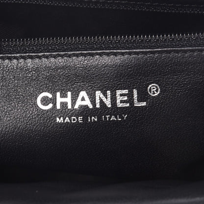 Chanel Distressed Patent Quilted Timeless Clutch Black 6 of 8