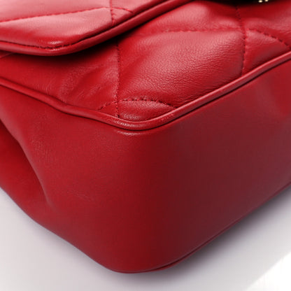 Chanel Lambskin Quilted Small Easy Carry Flap Red 8 of 9