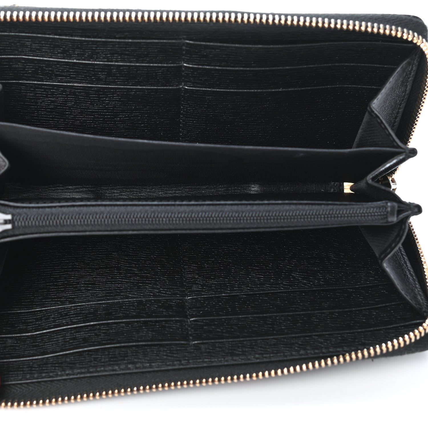 Gucci Shangai Calfskin Flora Knight Zip Around Wallet Black 4 of 4