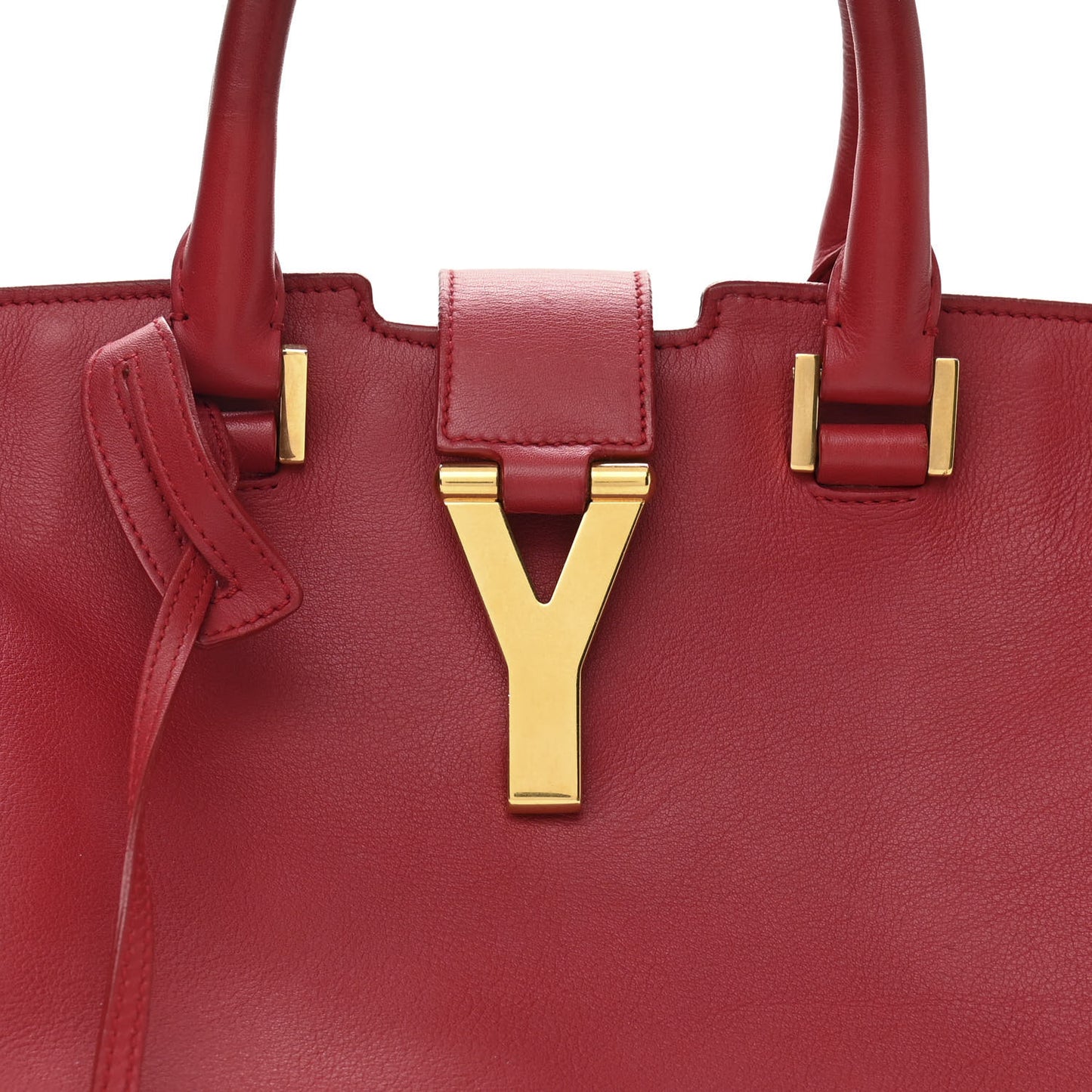 Smooth Calfskin Medium Y Ligne Cabas Red