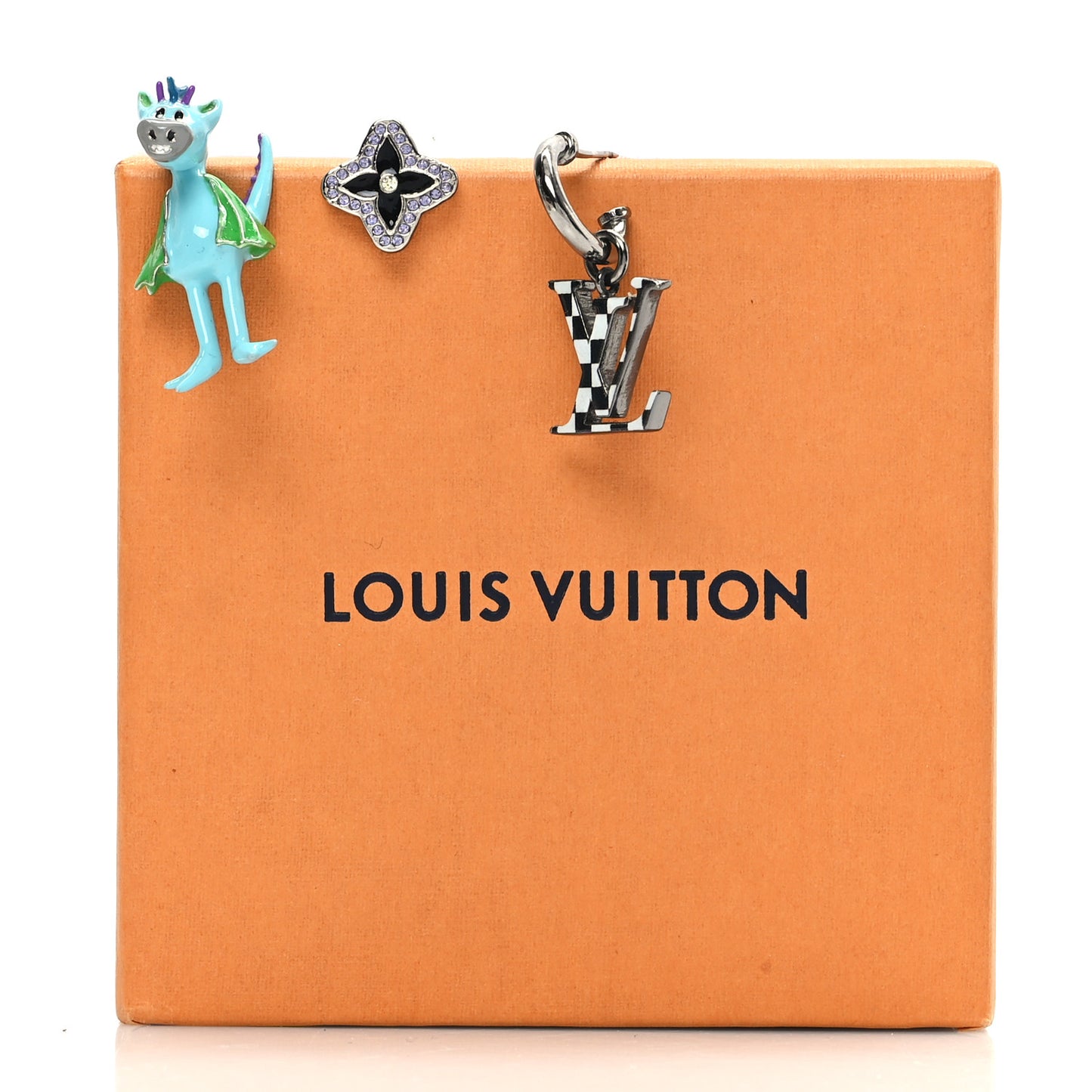Enamel Palladium Earrings Multicolor