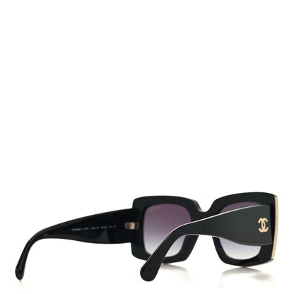 Chanel Acetate Rectangle Sunglasses 5435 Black 6 of 8