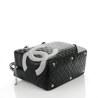 Chanel Calfskin Quilted Large Cambon Bag Black 4 of 8