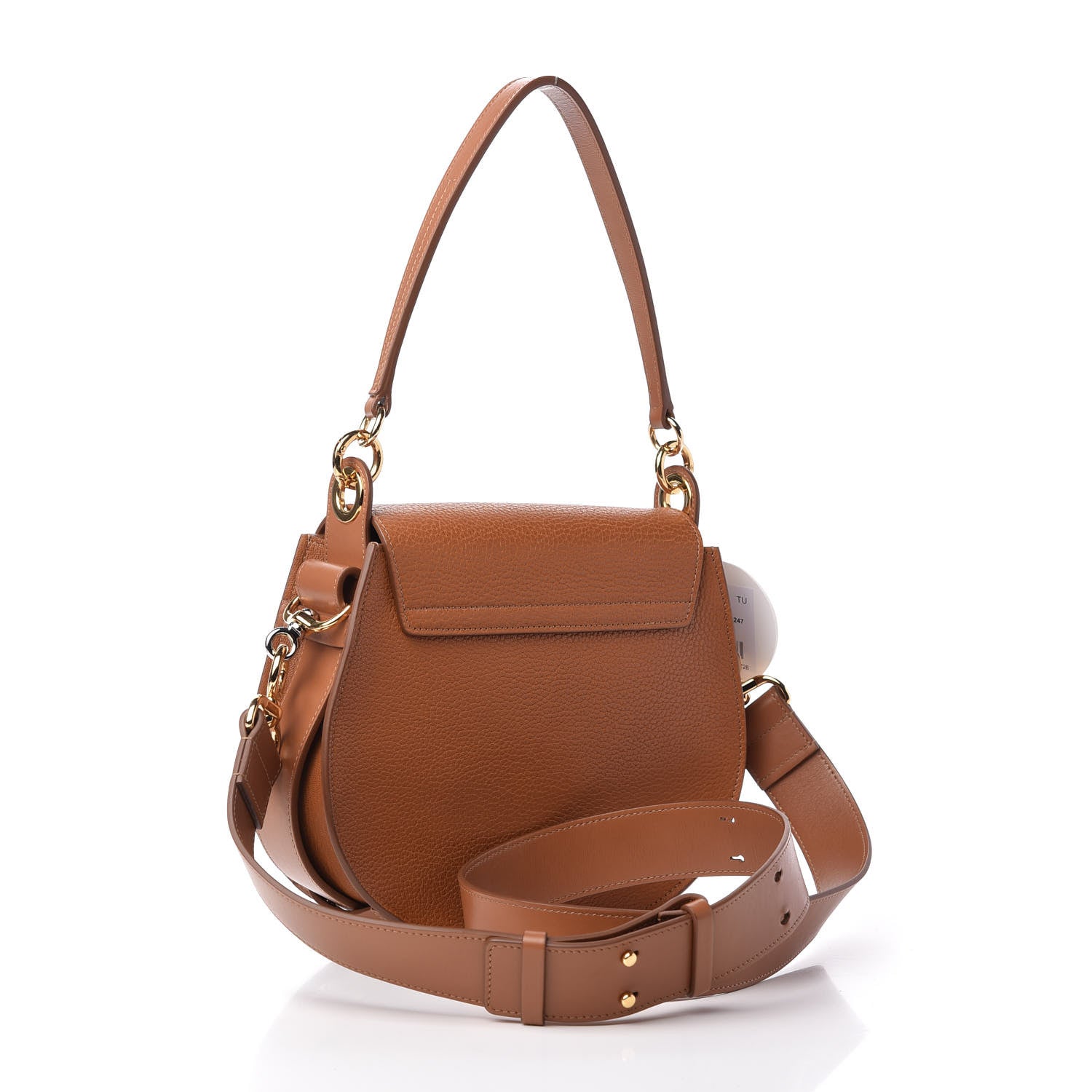 Chloe Grained Calfskin Large Tess Bag Caramel 3 of 9
