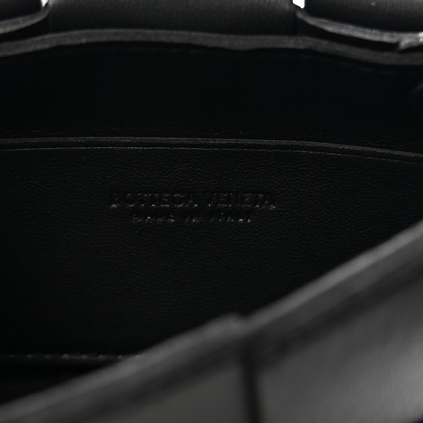Lambskin Maxi Intrecciato Extra Mini Cassette Crossbody Bag Black