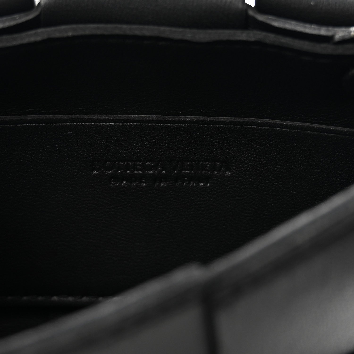 Bottega Veneta Lambskin Maxi Intrecciato Extra Mini Cassette Crossbody Bag Black 6 of 9
