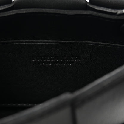 Bottega Veneta Lambskin Maxi Intrecciato Extra Mini Cassette Crossbody Bag Black 6 of 9