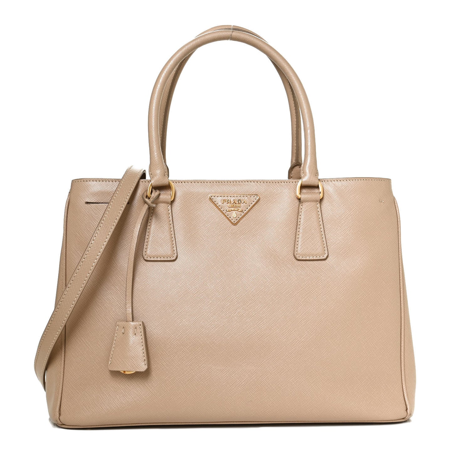 Saffiano Medium Galleria Double Zip Tote Sabbia