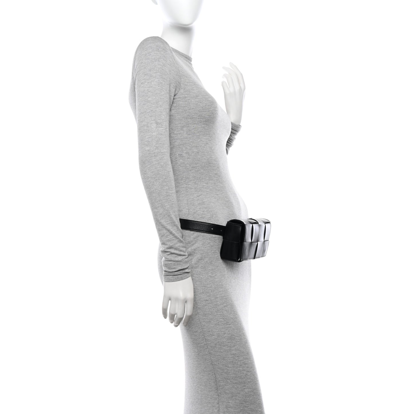 Nappa Maxi Intreccio The Belt Cassette Bag Black