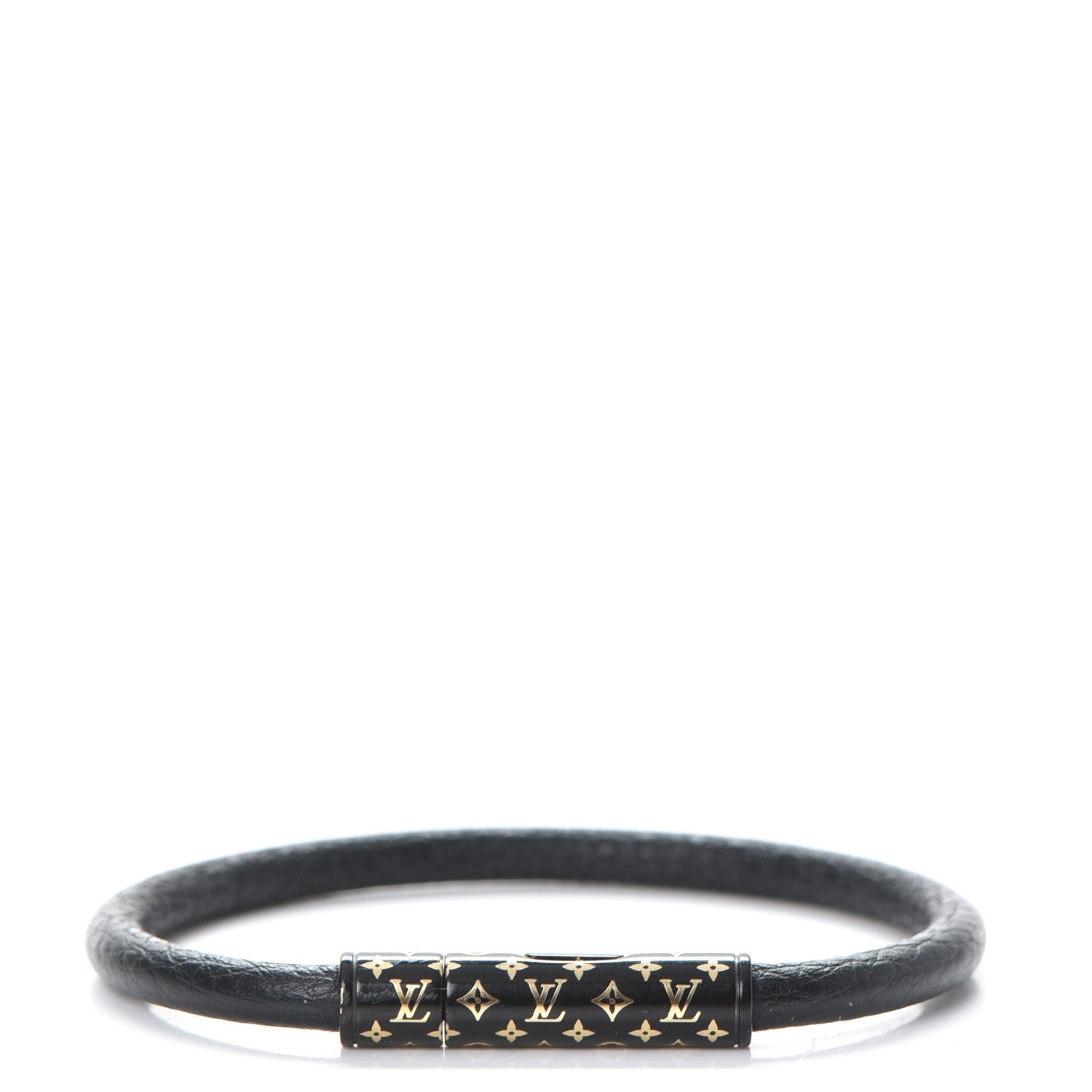 Louis Vuitton Calfskin Confidential Bracelet Black 1 of 7