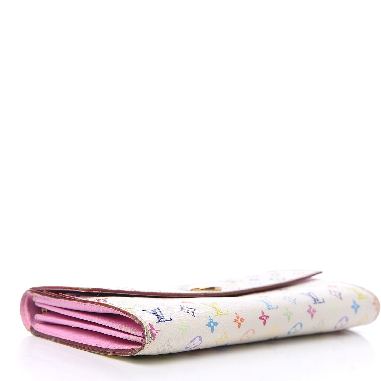 Monogram Multicolor Sarah Wallet White