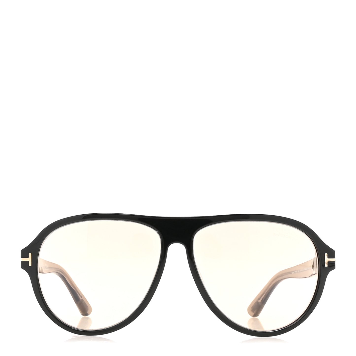 Acetate Quincy Pilot Sunglasses TF1080 Shiny Black Brown