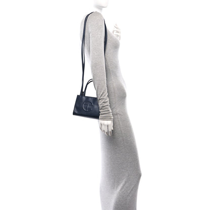 Telfar Vegan Leather Small Shopping Bag Navy 2 of 9