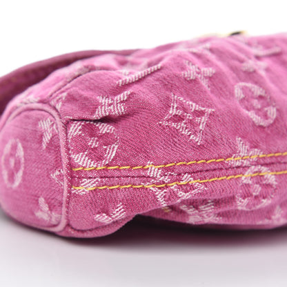Louis Vuitton Monogram Denim Mini Pleaty Fuchsia 10 of 11