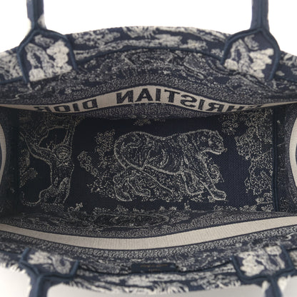 Christian Dior Canvas Embroidered Medium Dioriviera Toile De Jouy Book Tote Blue 4 of 8