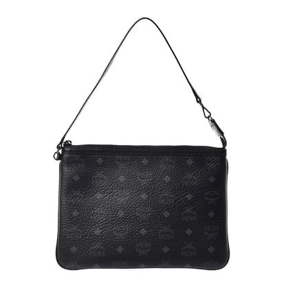 MCM Visetos Liz Shopper Tote Pouch Black 1 of 8