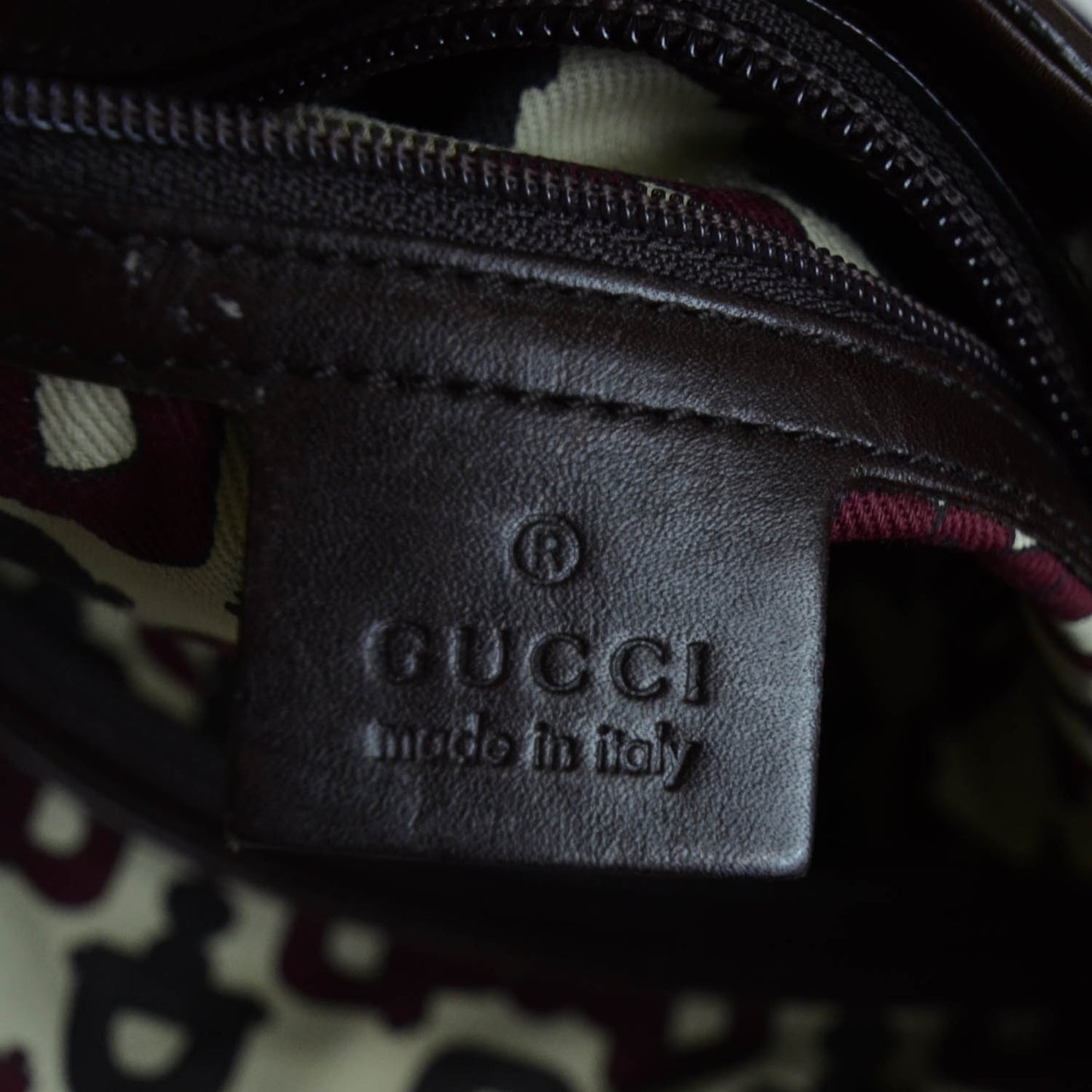 Guccissima Small Punch Tote Chocolate Brown