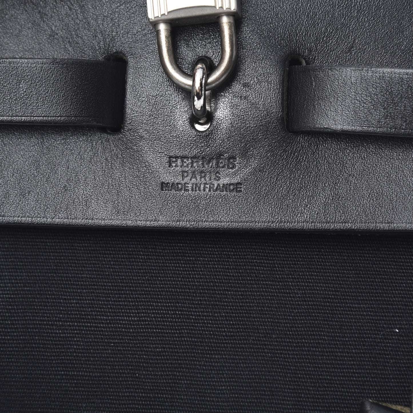 Toile Vache Calfskin Herbag 30 PM Backpack Black