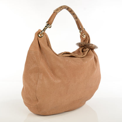 Jimmy Choo Snakeskin Embossed Sky Hobo 3 of 7