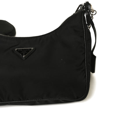 Prada Nylon Re-Edition 2005 Shoulder Bag Black 13 of 15